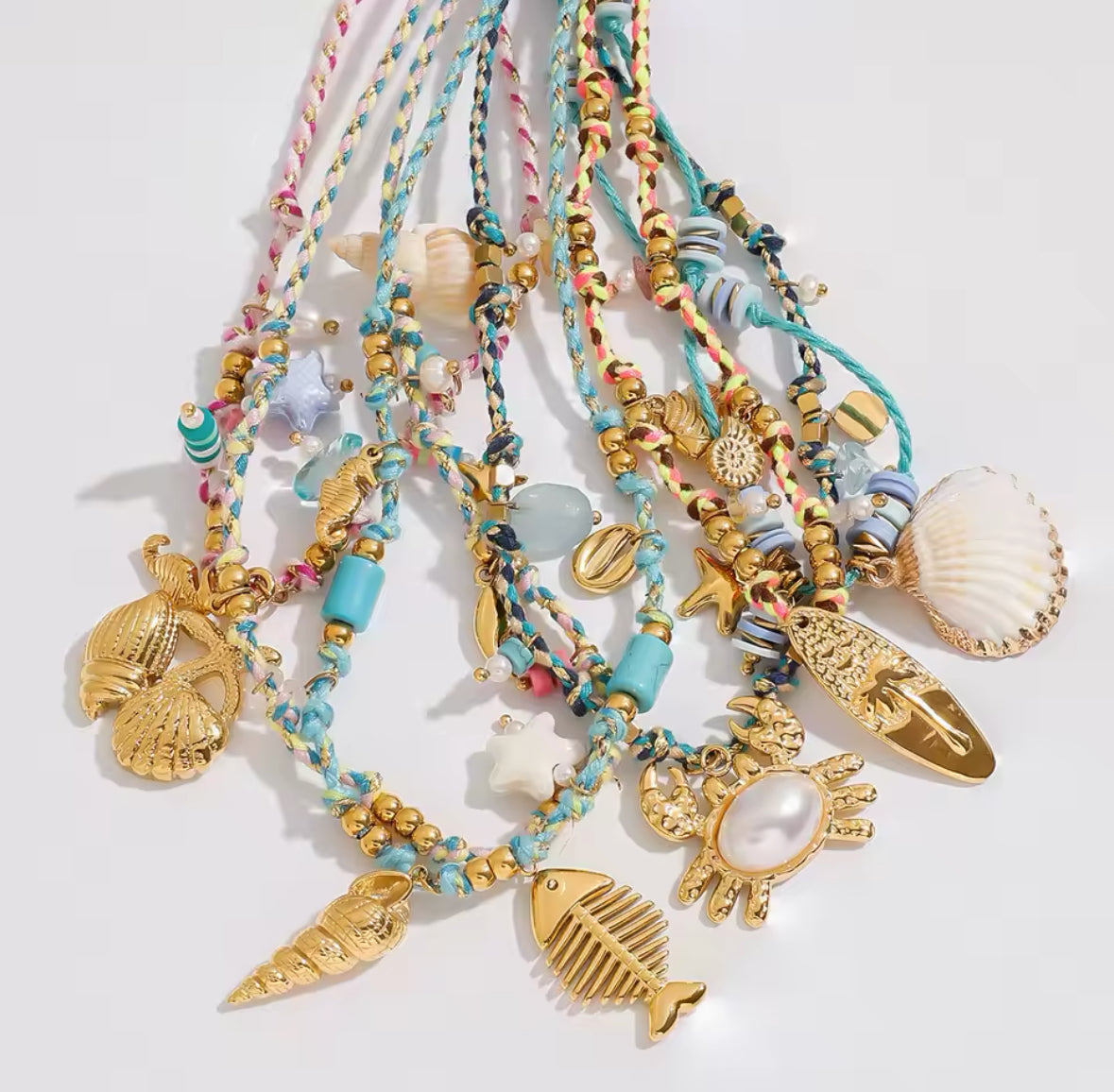 Rope beach vibes necklace