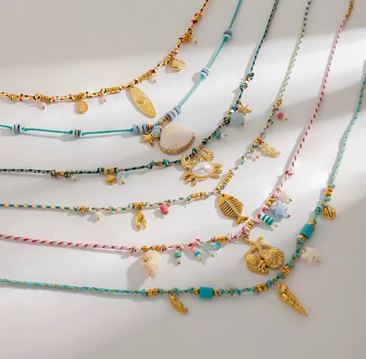 Rope beach vibes necklace