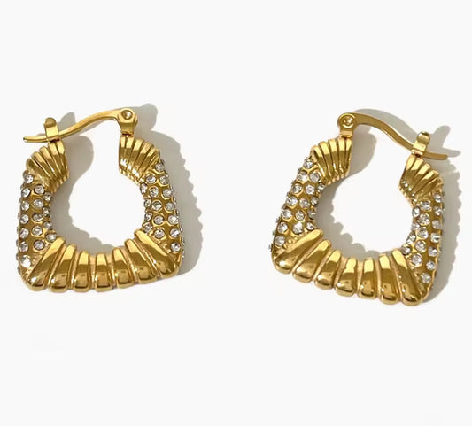 Chunky square earring