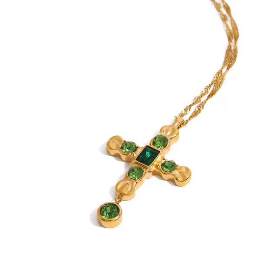 Green chunky cross